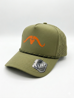 Printed Vented Cape Buff Logo Logo Hat
