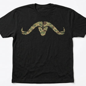 Camo Cape Buff Logo T Shirt
