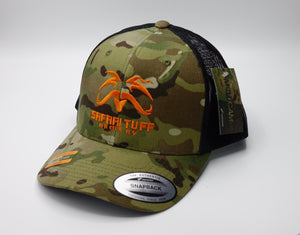 Multicam embroidered Snap back  hat